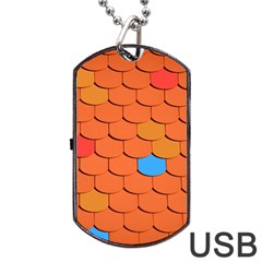 Phone Wallpaper Roof Roofing Tiles Roof Tiles Dog Tag Usb Flash (one Side) by artworkshop