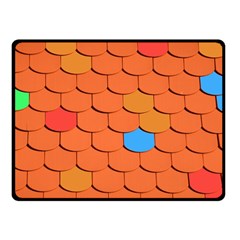 Phone Wallpaper Roof Roofing Tiles Roof Tiles Double Sided Fleece Blanket (small)  by artworkshop