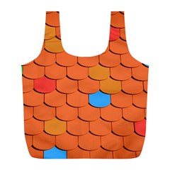 Phone Wallpaper Roof Roofing Tiles Roof Tiles Full Print Recycle Bag (l) by artworkshop