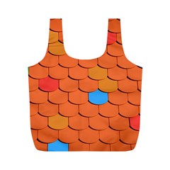 Phone Wallpaper Roof Roofing Tiles Roof Tiles Full Print Recycle Bag (m) by artworkshop