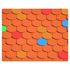 Phone Wallpaper Roof Roofing Tiles Roof Tiles Double Sided Flano Blanket (medium)  by artworkshop