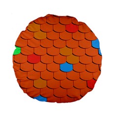 Phone Wallpaper Roof Roofing Tiles Roof Tiles Standard 15  Premium Flano Round Cushions by artworkshop