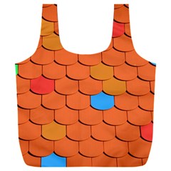 Phone Wallpaper Roof Roofing Tiles Roof Tiles Full Print Recycle Bag (xxl) by artworkshop