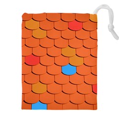 Phone Wallpaper Roof Roofing Tiles Roof Tiles Drawstring Pouch (4xl) by artworkshop