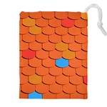 Phone Wallpaper Roof Roofing Tiles Roof Tiles Drawstring Pouch (5XL) Front