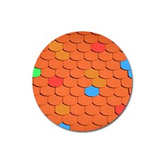 Phone Wallpaper Roof Roofing Tiles Roof Tiles Magnet 3  (round) by artworkshop