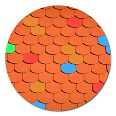 Phone Wallpaper Roof Roofing Tiles Roof Tiles Magnet 5  (round) by artworkshop