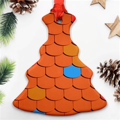 Phone Wallpaper Roof Roofing Tiles Roof Tiles Ornament (christmas Tree) 