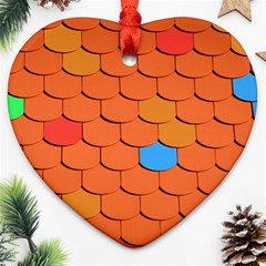 Phone Wallpaper Roof Roofing Tiles Roof Tiles Ornament (heart) by artworkshop