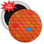 Phone Wallpaper Roof Roofing Tiles Roof Tiles 3  Magnets (10 pack)  Front