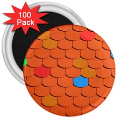 Phone Wallpaper Roof Roofing Tiles Roof Tiles 3  Magnets (100 Pack) by artworkshop