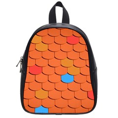 Phone Wallpaper Roof Roofing Tiles Roof Tiles School Bag (small) by artworkshop