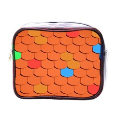 Phone Wallpaper Roof Roofing Tiles Roof Tiles Mini Toiletries Bag (one Side) by artworkshop