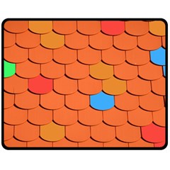 Phone Wallpaper Roof Roofing Tiles Roof Tiles Fleece Blanket (medium)  by artworkshop