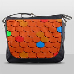 Phone Wallpaper Roof Roofing Tiles Roof Tiles Messenger Bag by artworkshop