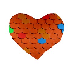 Phone Wallpaper Roof Roofing Tiles Roof Tiles Standard 16  Premium Flano Heart Shape Cushions by artworkshop