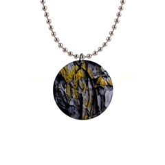 Rock Wall Crevices Geology Pattern Shapes Texture 1  Button Necklace by artworkshop