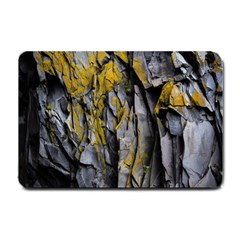 Rock Wall Crevices Geology Pattern Shapes Texture Small Doormat  by artworkshop