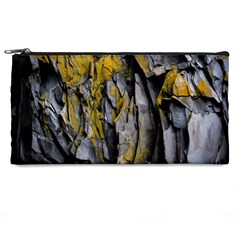 Rock Wall Crevices Geology Pattern Shapes Texture Pencil Case by artworkshop