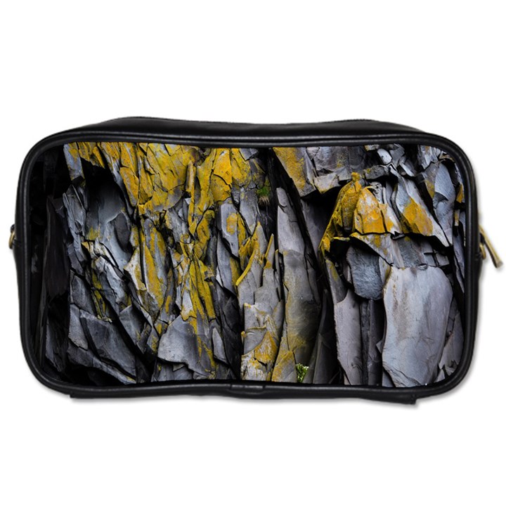 Rock Wall Crevices Geology Pattern Shapes Texture Toiletries Bag (One Side)