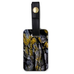 Rock Wall Crevices Geology Pattern Shapes Texture Luggage Tag (one Side) by artworkshop