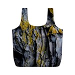 Rock Wall Crevices Geology Pattern Shapes Texture Full Print Recycle Bag (M) Front