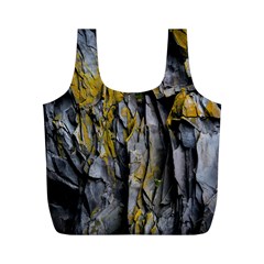 Rock Wall Crevices Geology Pattern Shapes Texture Full Print Recycle Bag (m) by artworkshop