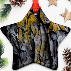 Rock Wall Crevices Geology Pattern Shapes Texture Ornament (star) by artworkshop