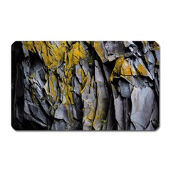 Rock Wall Crevices Geology Pattern Shapes Texture Magnet (rectangular) by artworkshop