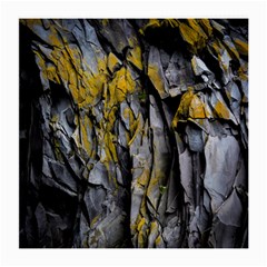 Rock Wall Crevices Geology Pattern Shapes Texture Medium Glasses Cloth (2 Sides) by artworkshop