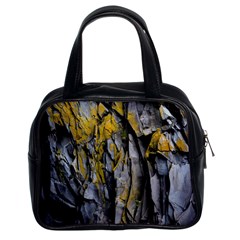 Rock Wall Crevices Geology Pattern Shapes Texture Classic Handbag (two Sides) by artworkshop