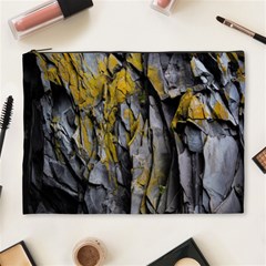 Rock Wall Crevices Geology Pattern Shapes Texture Cosmetic Bag (xl) by artworkshop