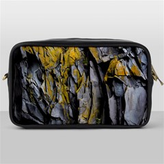 Rock Wall Crevices Geology Pattern Shapes Texture Toiletries Bag (one Side) by artworkshop