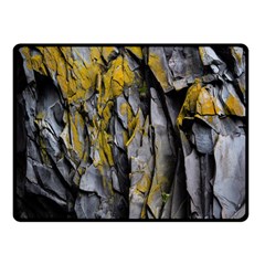 Rock Wall Crevices Geology Pattern Shapes Texture Fleece Blanket (small) by artworkshop