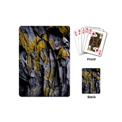 Rock Wall Crevices Geology Pattern Shapes Texture Playing Cards Single Design (mini)