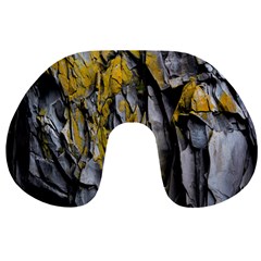 Rock Wall Crevices Geology Pattern Shapes Texture Travel Neck Pillow by artworkshop