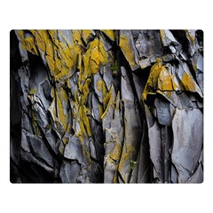 Rock Wall Crevices Geology Pattern Shapes Texture Double Sided Flano Blanket (large)  by artworkshop