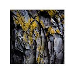 Rock Wall Crevices Geology Pattern Shapes Texture Square Satin Scarf (30  X 30 ) by artworkshop