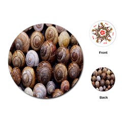 Snail Shells Pattern Arianta Arbustorum Playing Cards Single Design (round)