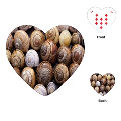 Snail Shells Pattern Arianta Arbustorum Playing Cards Single Design (heart)