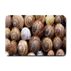 Snail Shells Pattern Arianta Arbustorum Small Doormat  by artworkshop