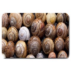 Snail Shells Pattern Arianta Arbustorum Large Doormat  by artworkshop