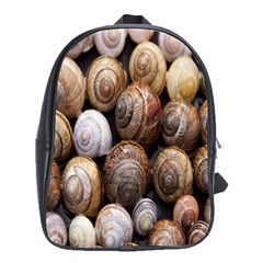 Snail Shells Pattern Arianta Arbustorum School Bag (large) by artworkshop