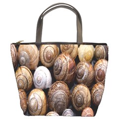 Snail Shells Pattern Arianta Arbustorum Bucket Bag by artworkshop