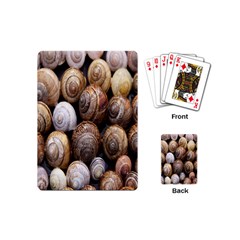 Snail Shells Pattern Arianta Arbustorum Playing Cards Single Design (mini) by artworkshop