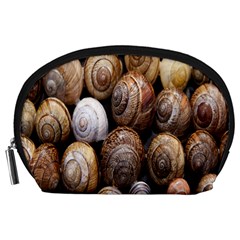 Snail Shells Pattern Arianta Arbustorum Accessory Pouch (large) by artworkshop