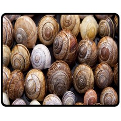 Snail Shells Pattern Arianta Arbustorum Double Sided Fleece Blanket (medium)  by artworkshop