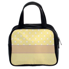 Orange-polkadots Classic Handbag (two Sides) by nate14shop