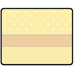 Orange-polkadots Double Sided Fleece Blanket (medium) 