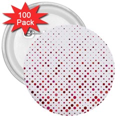 Pattern-polkadots 3  Buttons (100 Pack)  by nate14shop